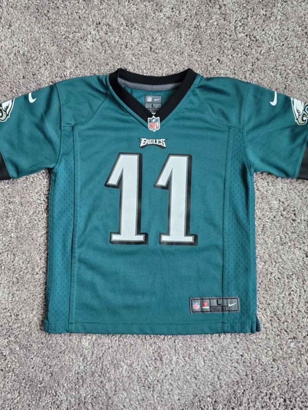 New Philadelphia Eagles On Field #11 Carson Wentz Football Jersey Green Youth L